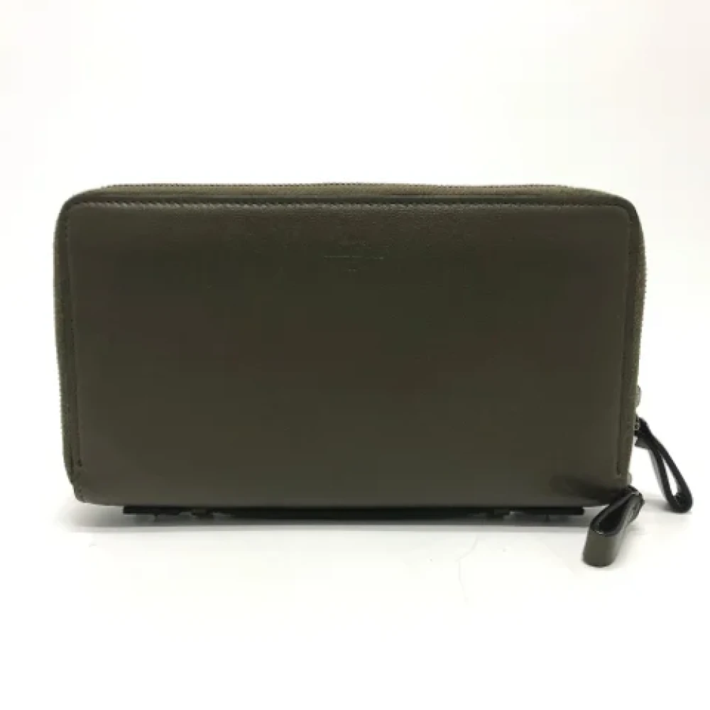 Valentino Vintage Pre-owned Leather wallets Green Dames