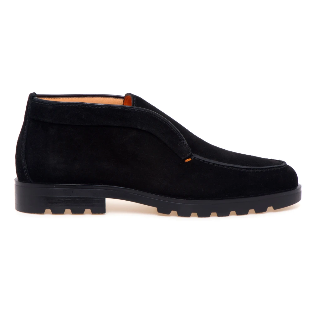 Santoni Black Ankle Boots, Male, 7 Uk, Rock Ankle Boots