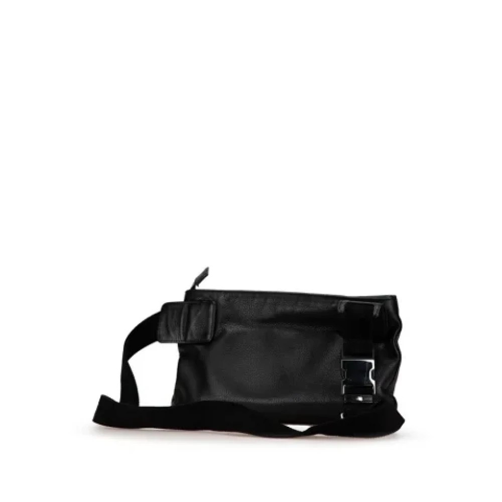 Gucci Vintage Pre-owned Leather crossbody-bags Black Dames