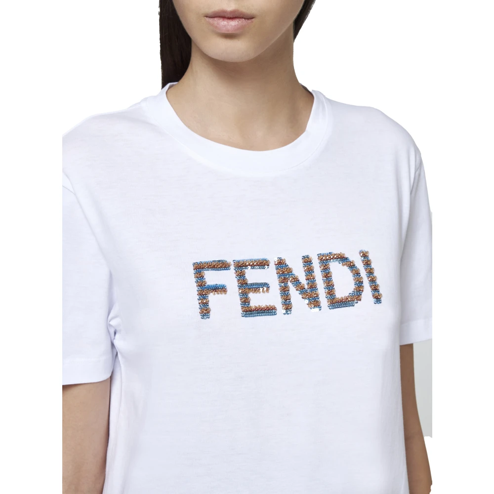 Fendi Vrijetijdskleding Capsule T-shirts en Polos White Dames
