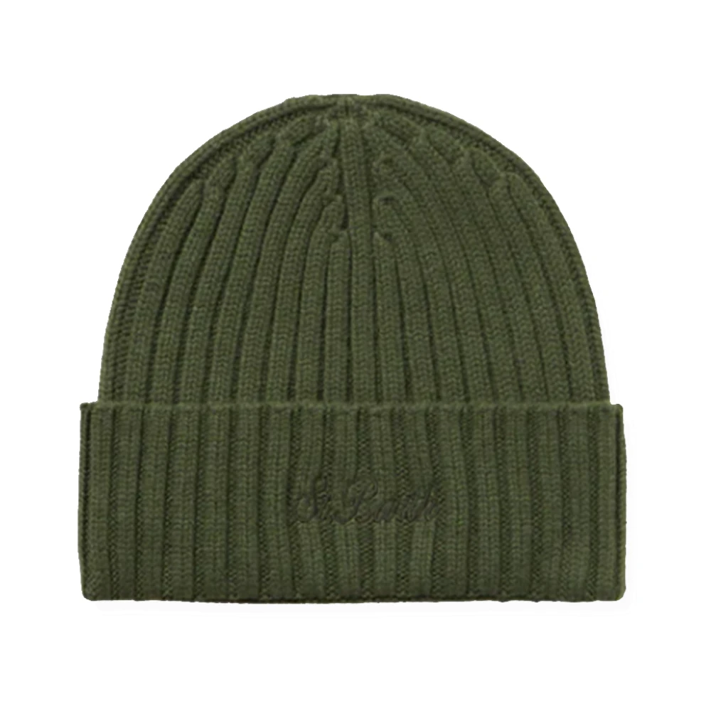 MC2 Saint Barth Geribbelde Cashmere Hoed Wengen Stijl (Militair Groen) Green Heren