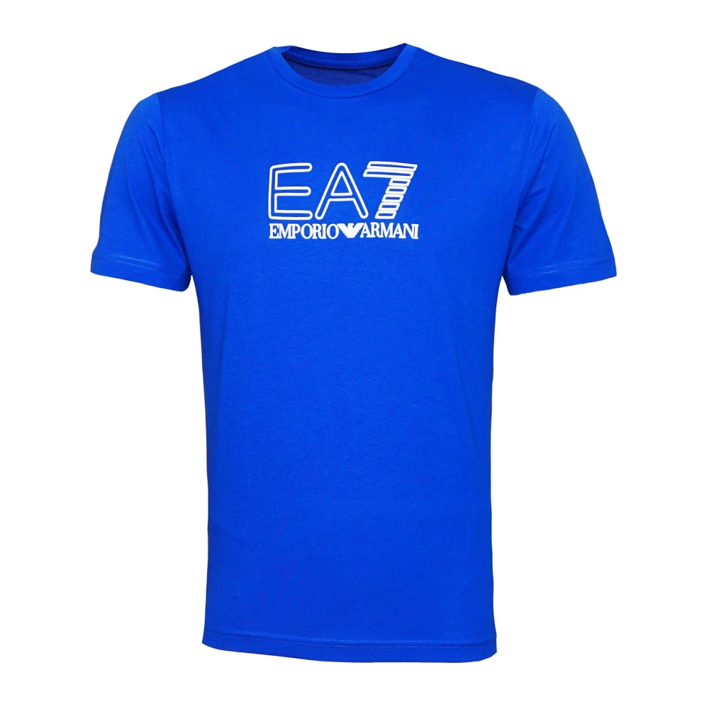 Emporio Armani EA7 Sportief Elegant Crew-Neck T-Shirt Blue Heren