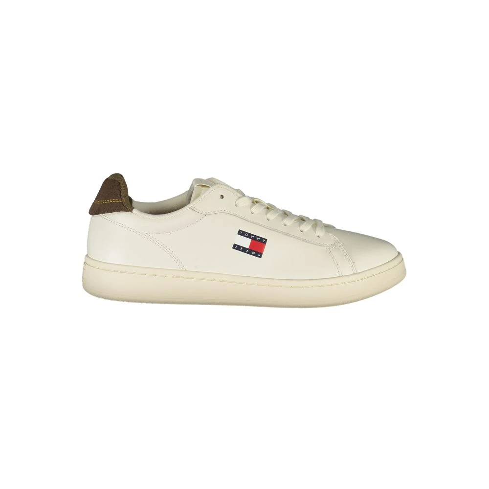 Tommy Hilfiger , Sneakers, Male, White, 9 Uk, White Leather Men Sneaker