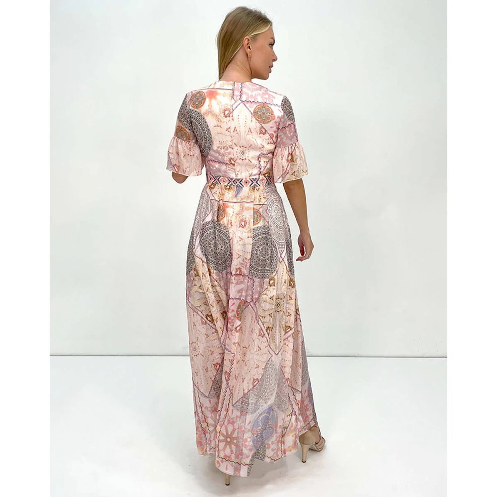 Linea Raffaelli Elegante Jurk met Jasje Multicolor Dames