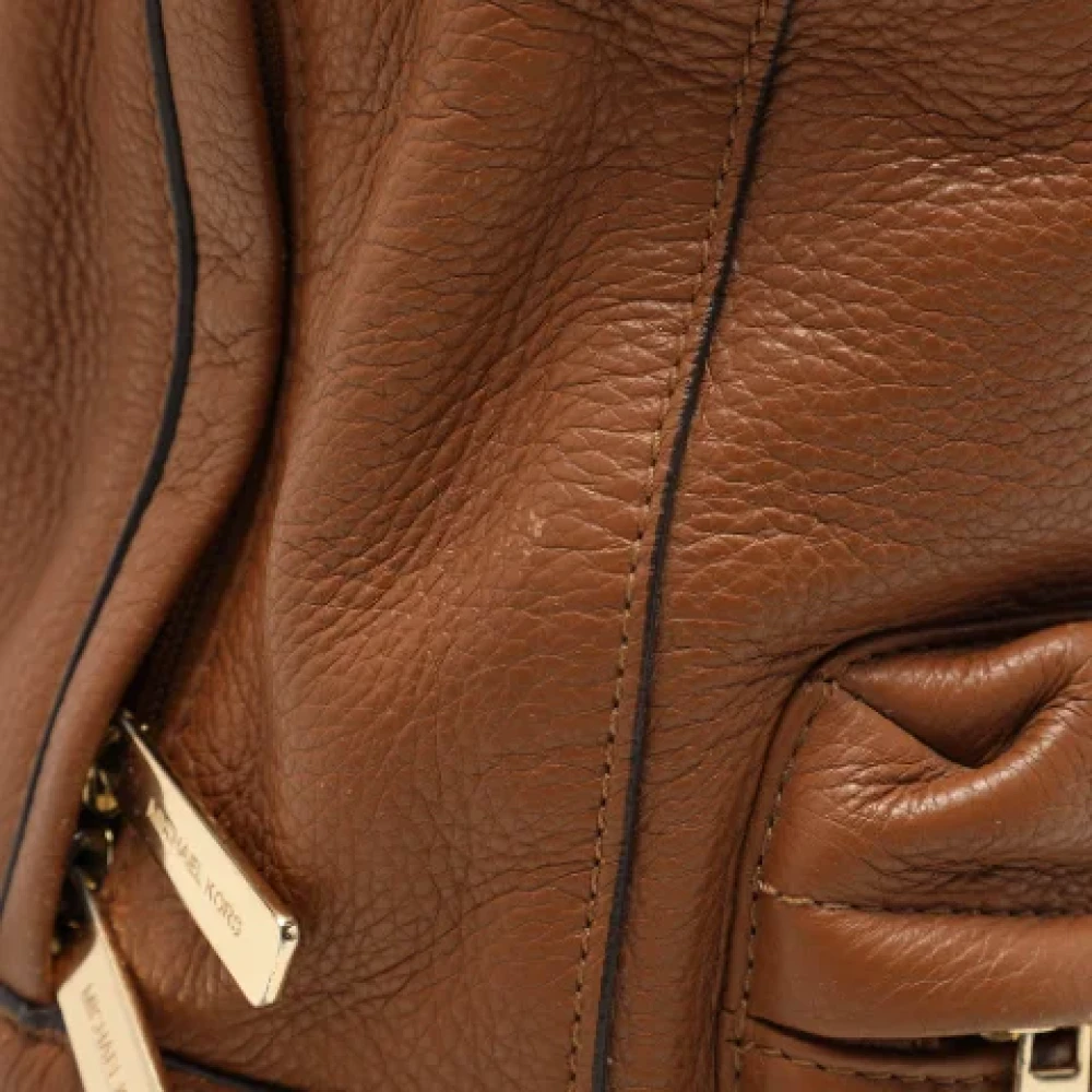 Michael Kors Pre-owned Leather backpacks Brown Dames