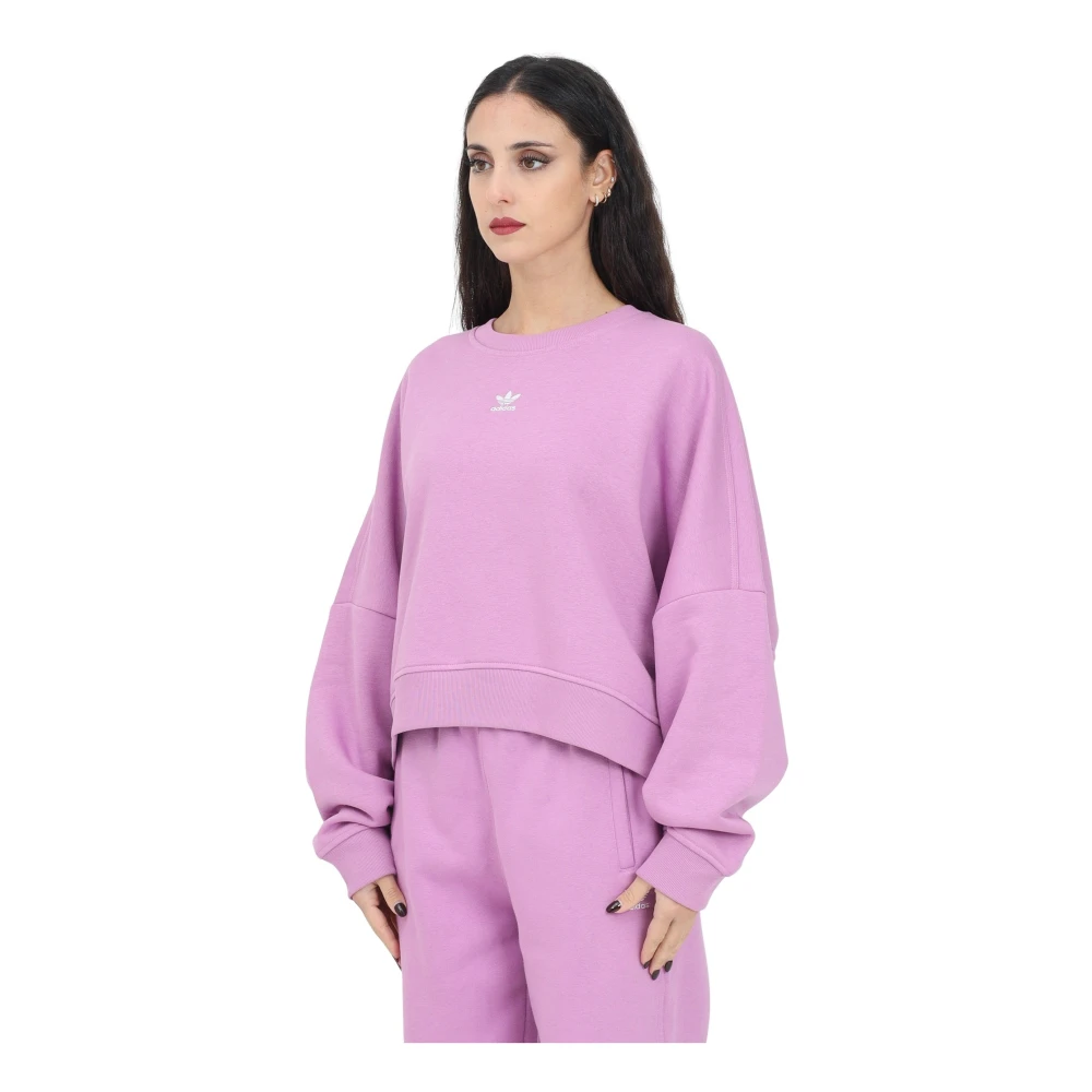 adidas Originals Essentials Crew Fleece Sweater Purple Dames