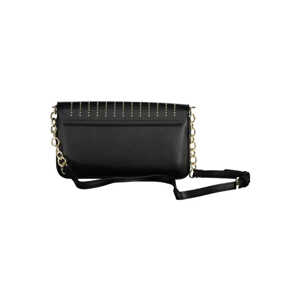 Valentino by Mario Valentino Zwarte polyethyleen schoudertas met verstelbare ketting Black Dames