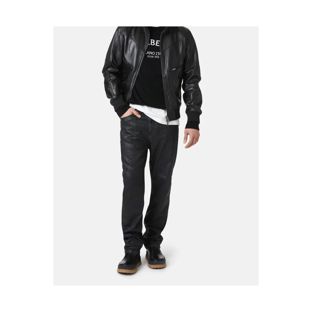 Iceberg Trui met ronde hals en logo Black Heren