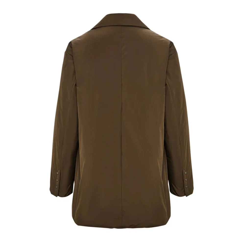 Cesare Gaspari Geriemde Gewatteerde Blazer Bruin Brown Dames