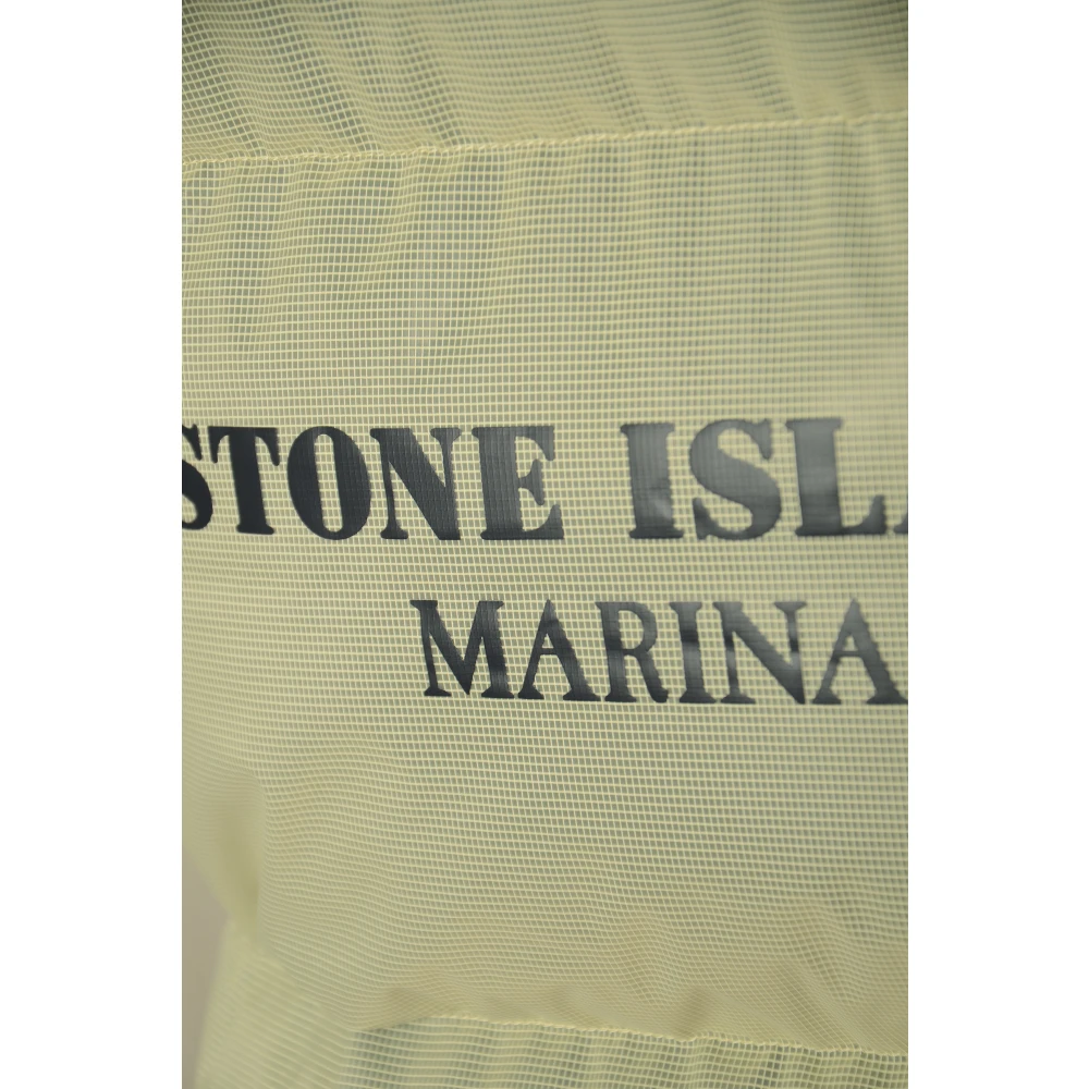 Stone Island Witte Puffer Vest Mouwloze Jassen Green Heren
