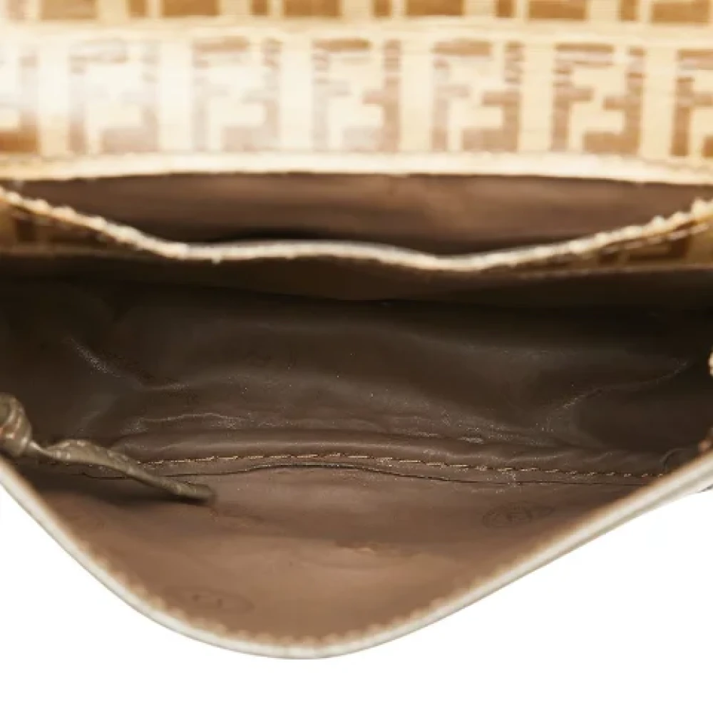 Fendi Vintage Pre-owned Canvas shoulder-bags Brown Dames