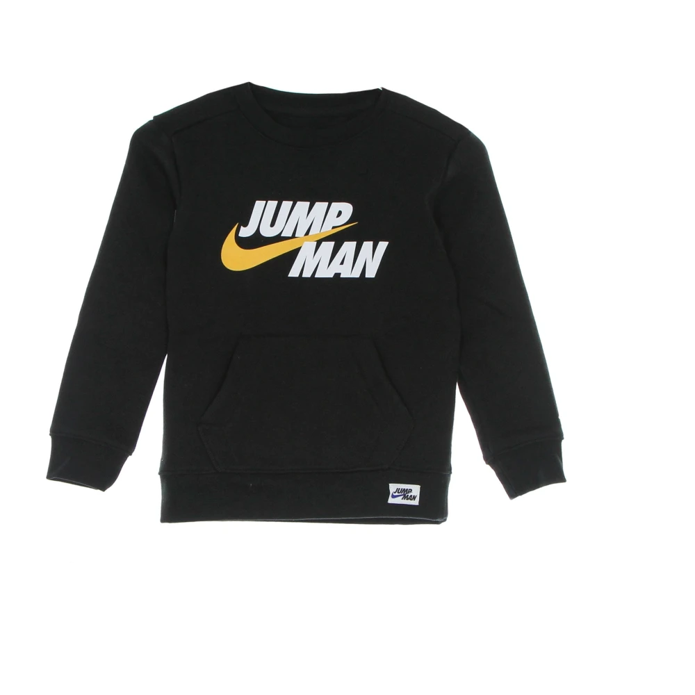 Jordan Barn Svart Crewneck Sweatshirt med Jumpman Black, Pojke