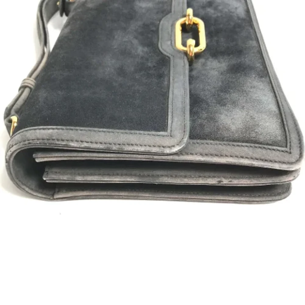 Hermès Vintage Pre-owned Leather shoulder-bags Gray Dames