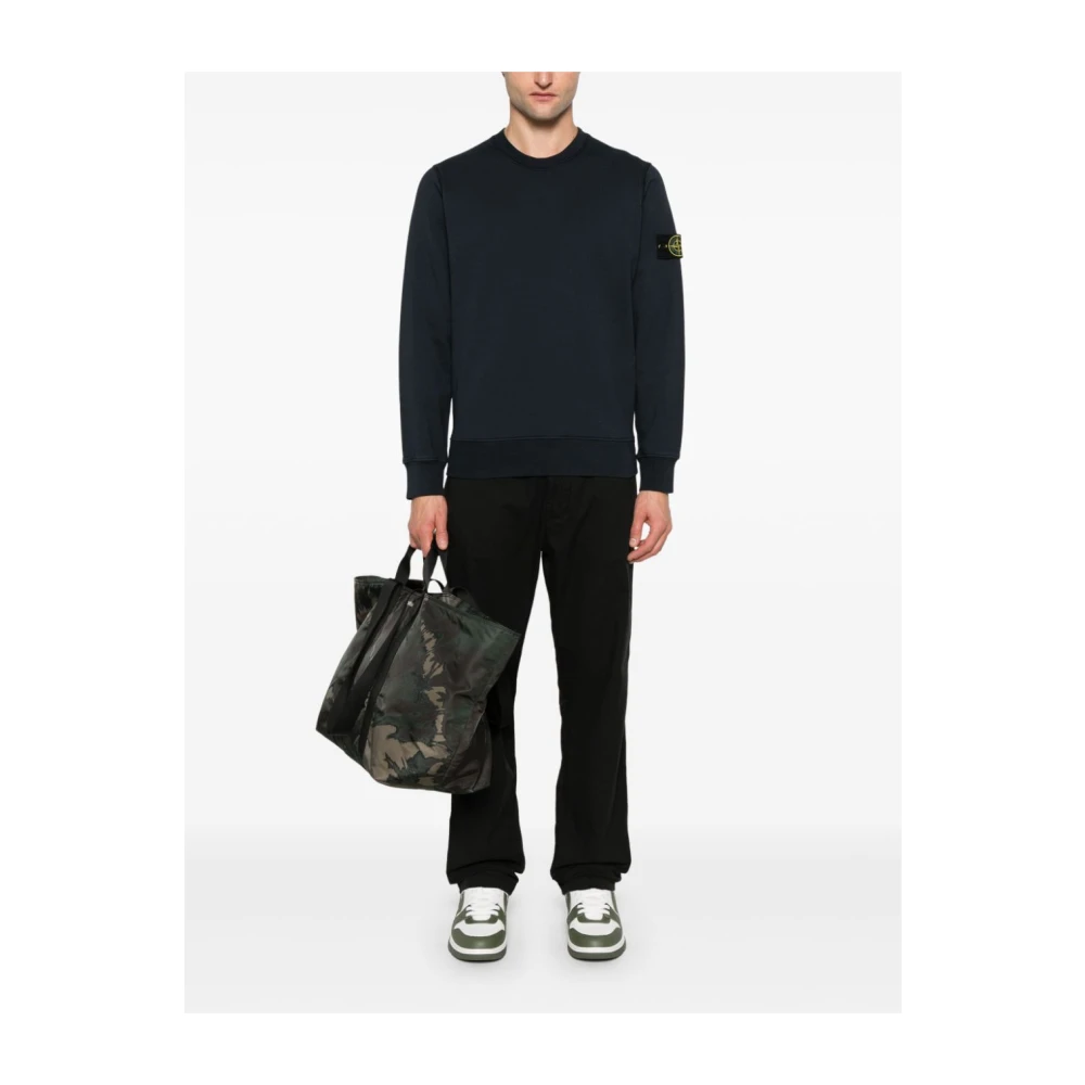 Stone Island Blauwe Sweaters met Bewuste Materialen Blue Heren