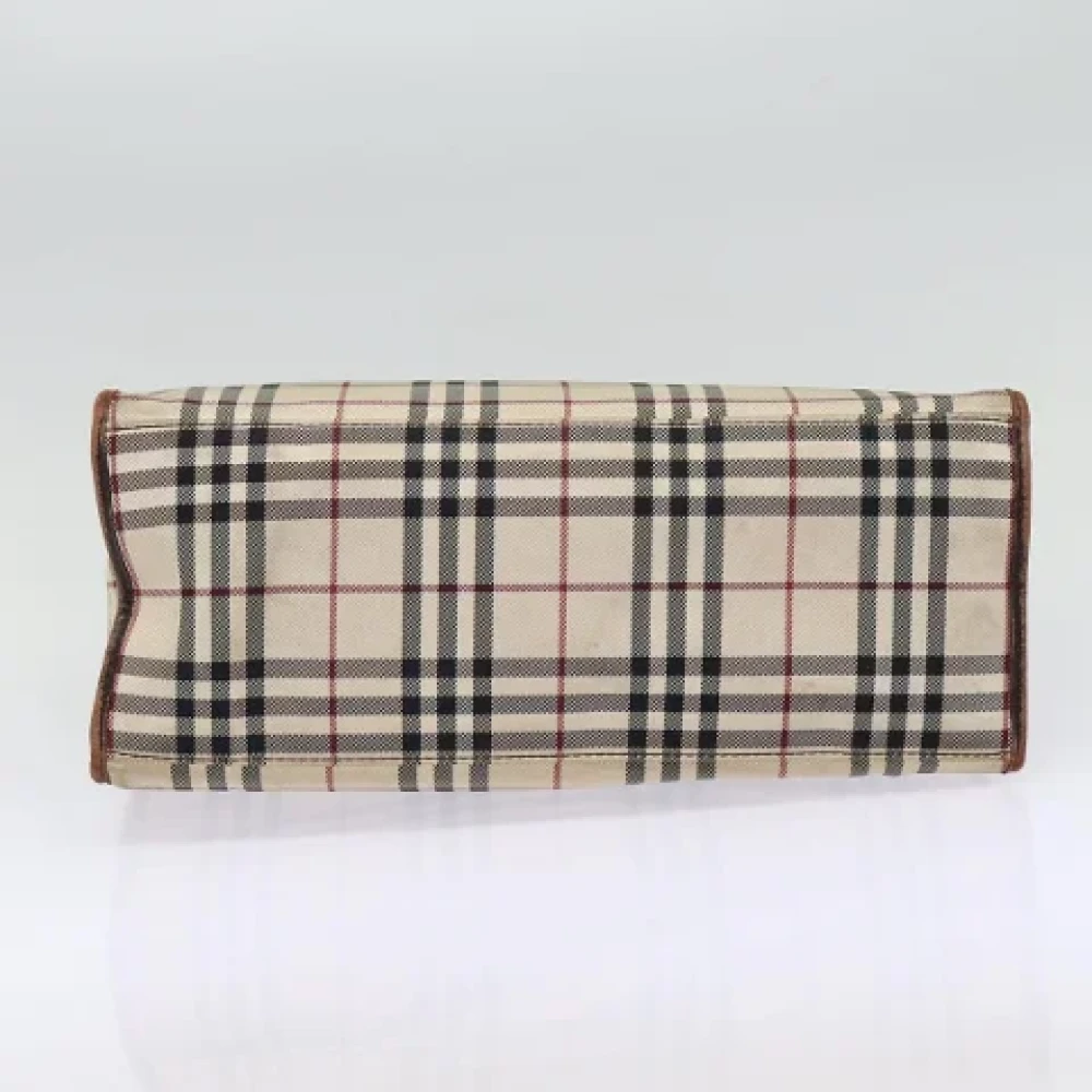 Burberry Vintage Pre-owned Canvas handbags Beige Dames