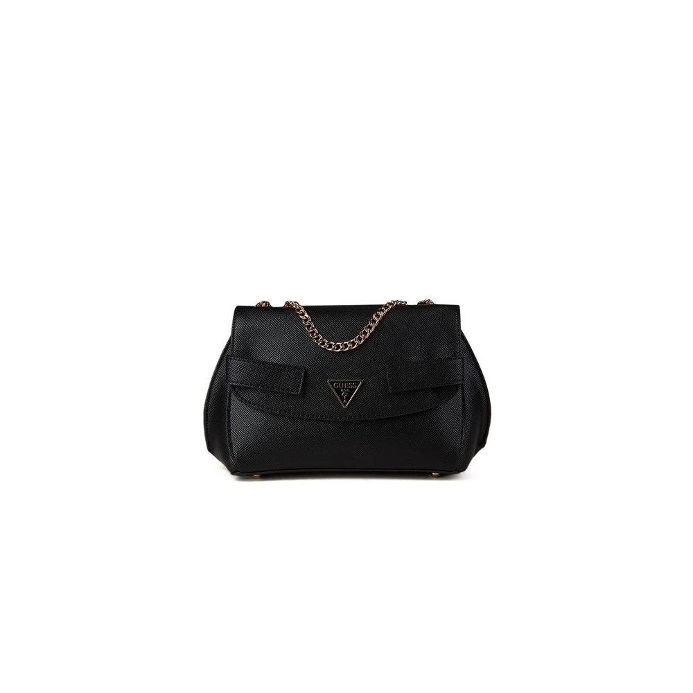 Guess Women's Black Cross Body Bags, One Size, Serenova Convertible Crossbody Flap Bag