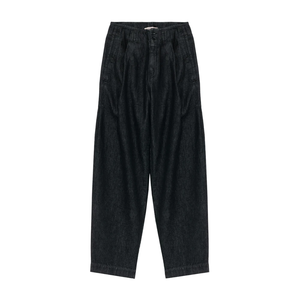 Roy Roger's Women's Black Pleated Jeans - Loose Fit Jeans - W24 - Jeans