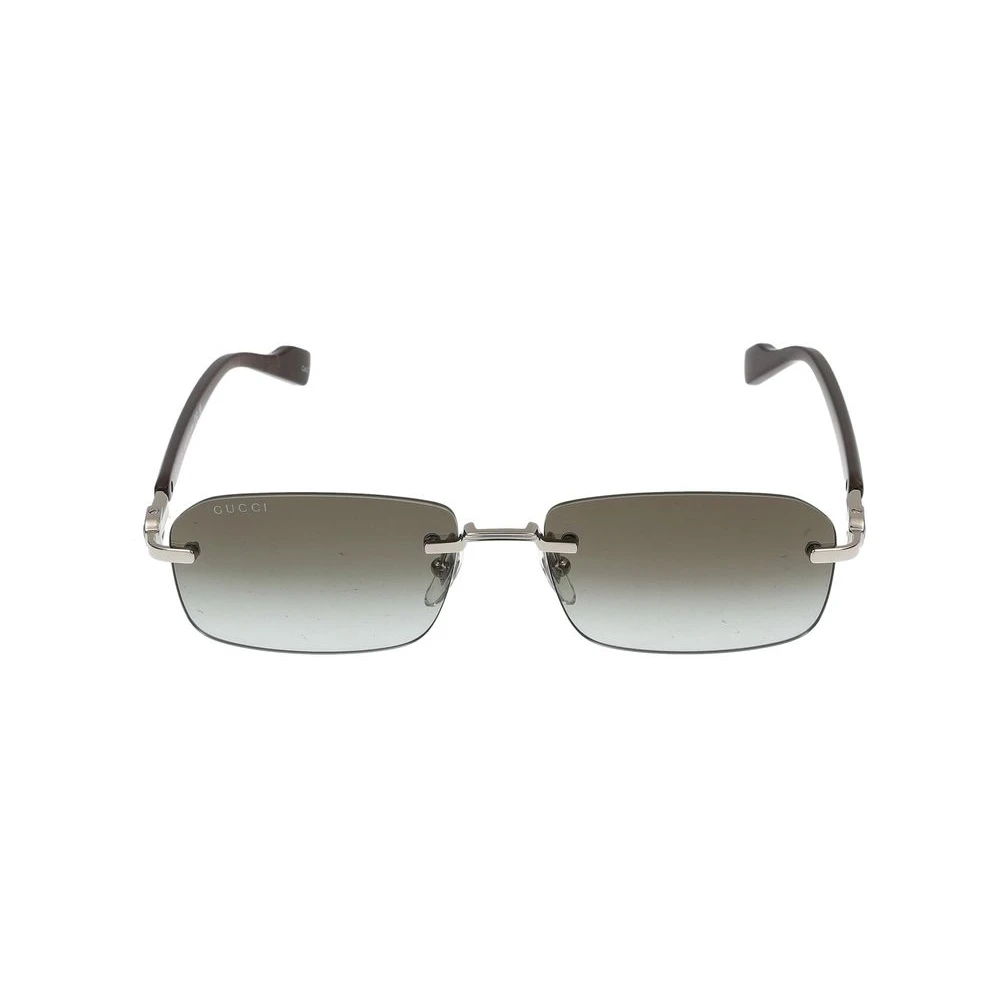 Gucci Gray Sunglasses, Male, 56 Mm, Gg1221s Rectangle Sunglasses
