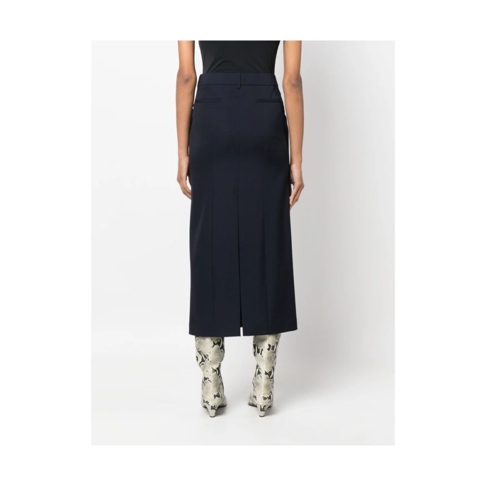 Armarium Middernachtblauwe Wollen Pencilrok Blue Dames