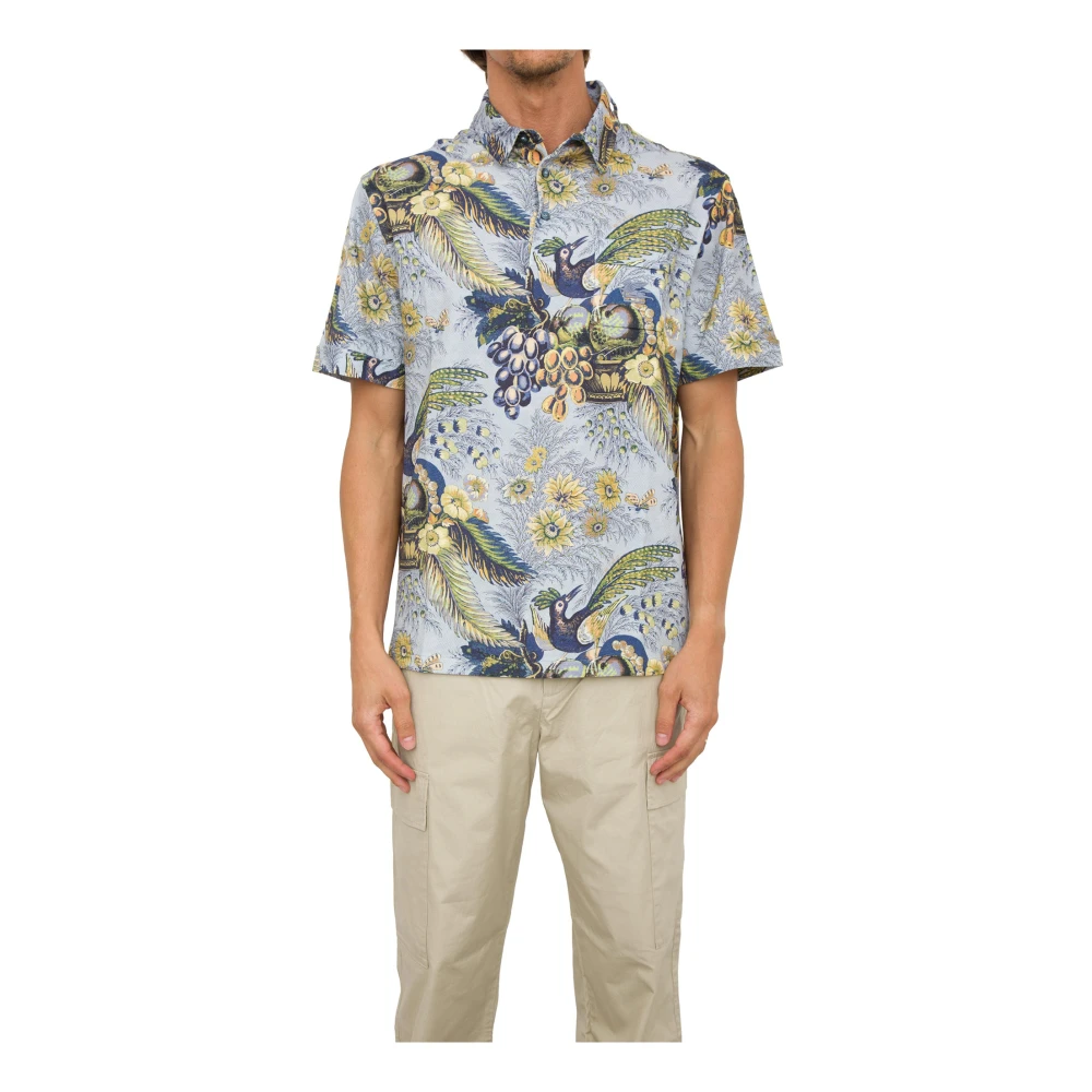 ETRO Soho Blue Polo Shirt Multicolor Heren