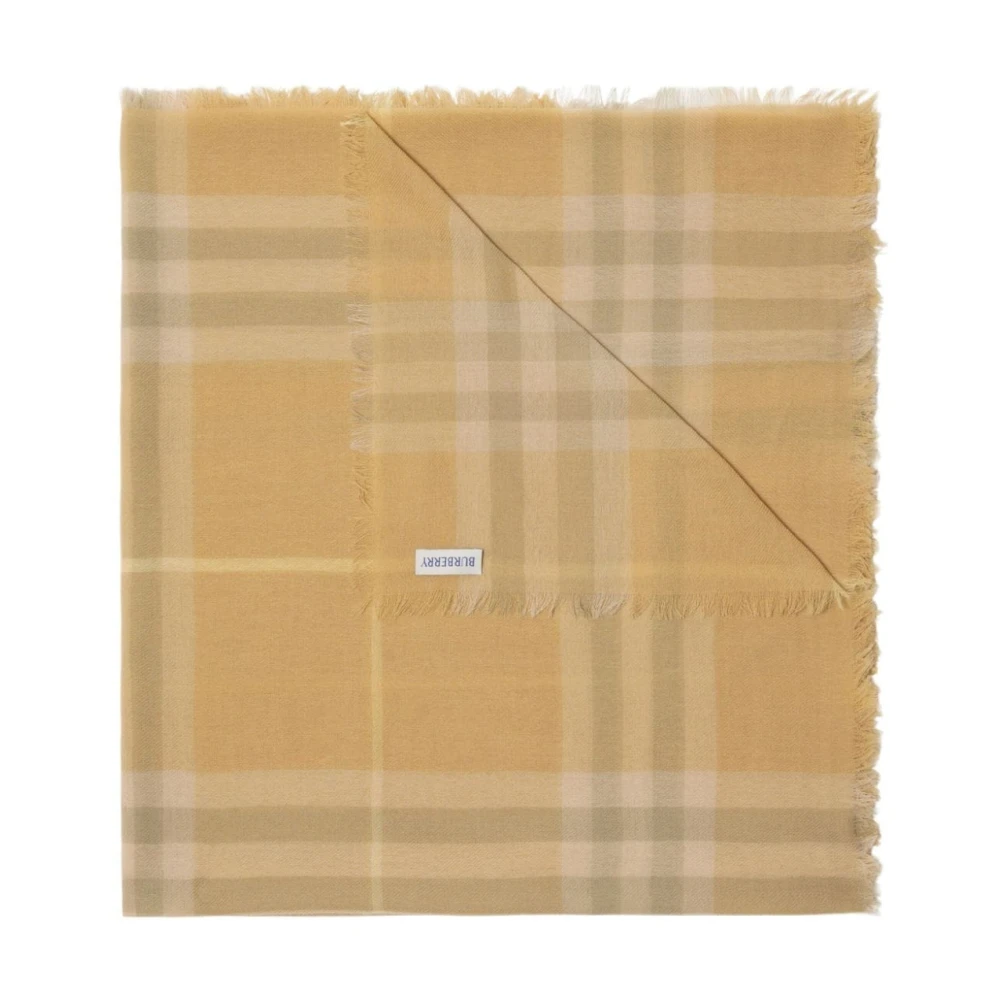 Burberry Flax Sjaal in Lana Beige Dames