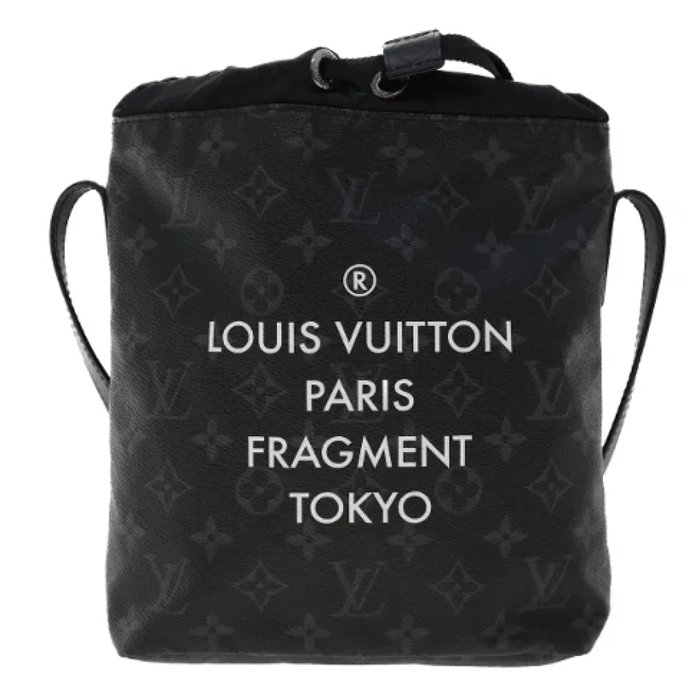 Louis Vuitton Vintage Tweedehands Grijze Canvas Crossbody Tas Gray Dames