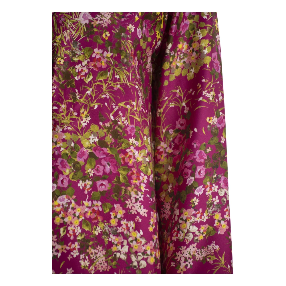 Max Mara Studio Zijden blouse met bloemenprint Multicolor Dames