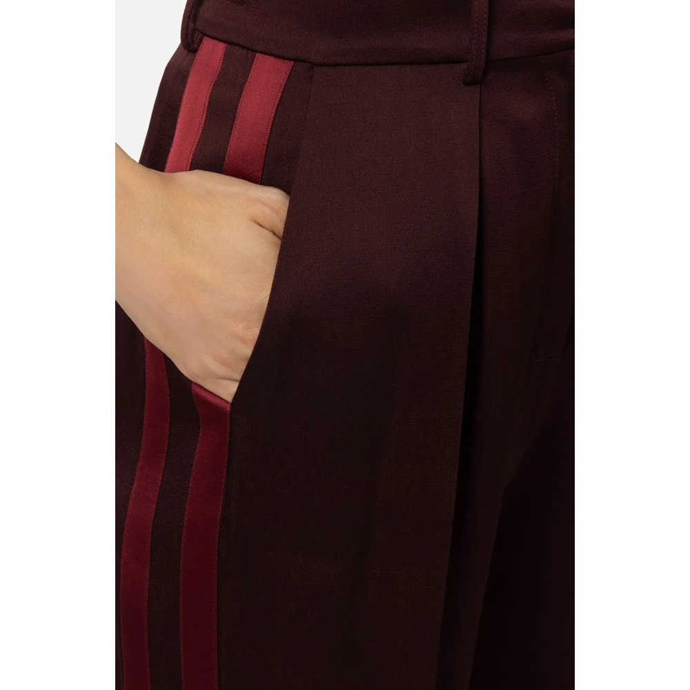 Elisabetta Franchi Bordeaux Broek Red Dames