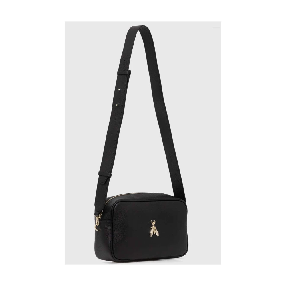 PATRIZIA PEPE Vliegleren Tas Art. 8B0218L001 Black Dames