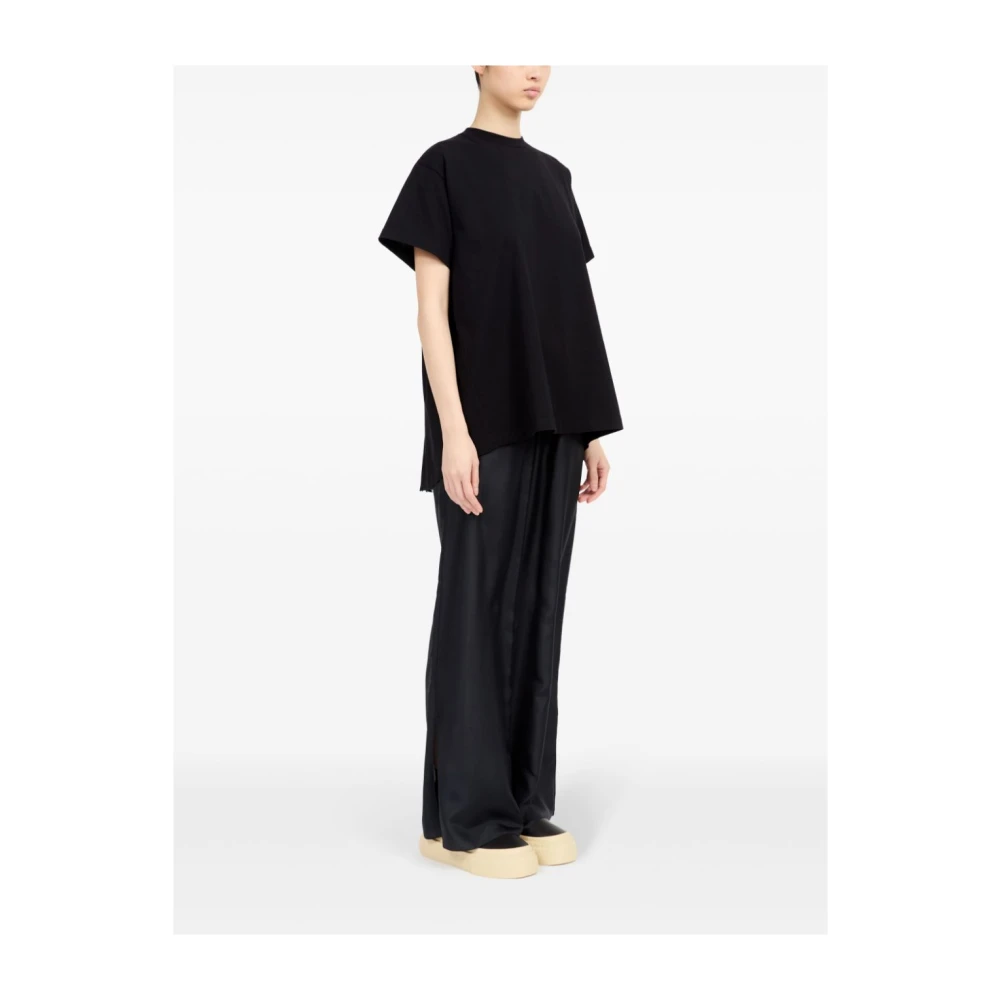 MM6 Maison Margiela Zwarte katoenen T-shirt Black Dames