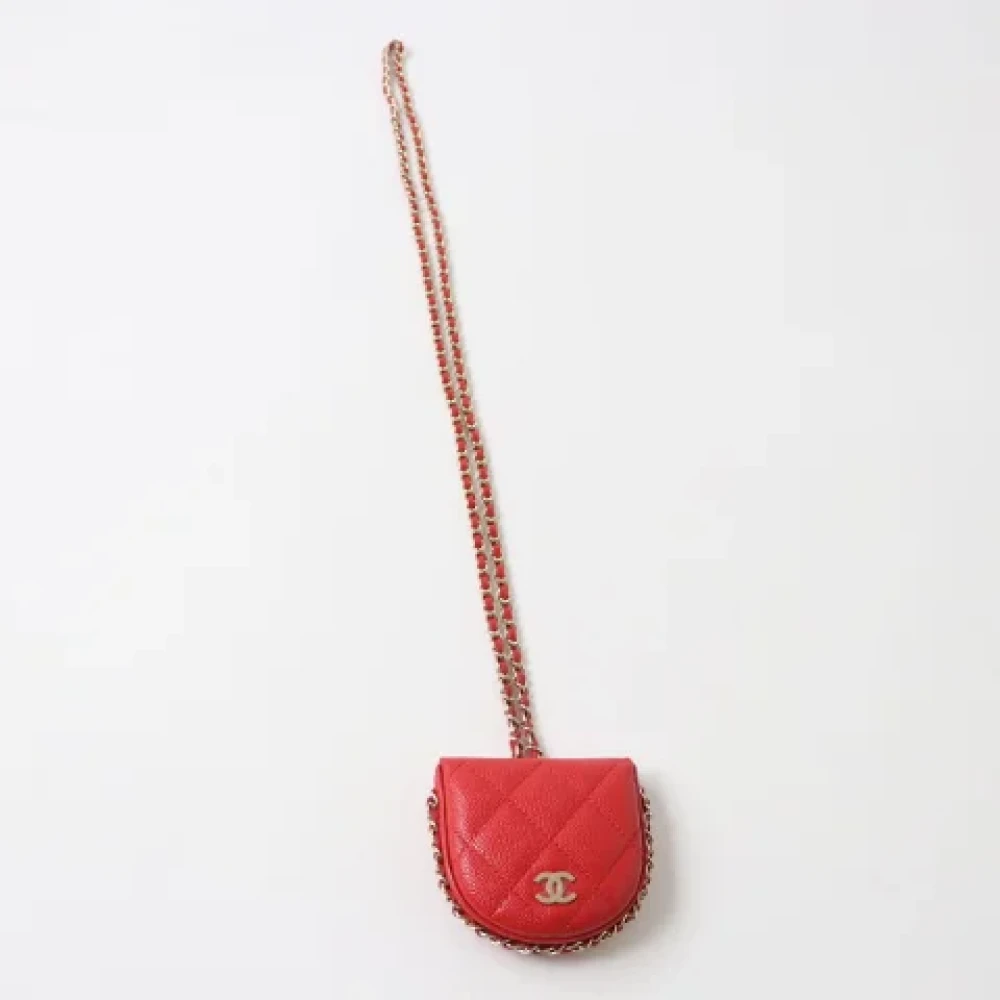 Chanel Vintage Pre-owned Leather wallets Red Dames