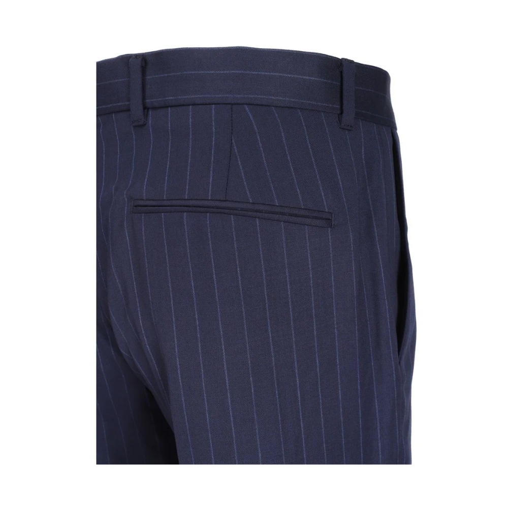 Givenchy Gestreepte wollen broek Blue Heren