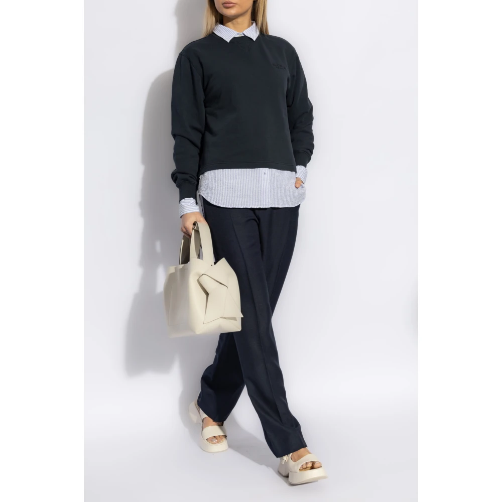 Woolrich Sweatshirt met geborduurd logo Blue Dames
