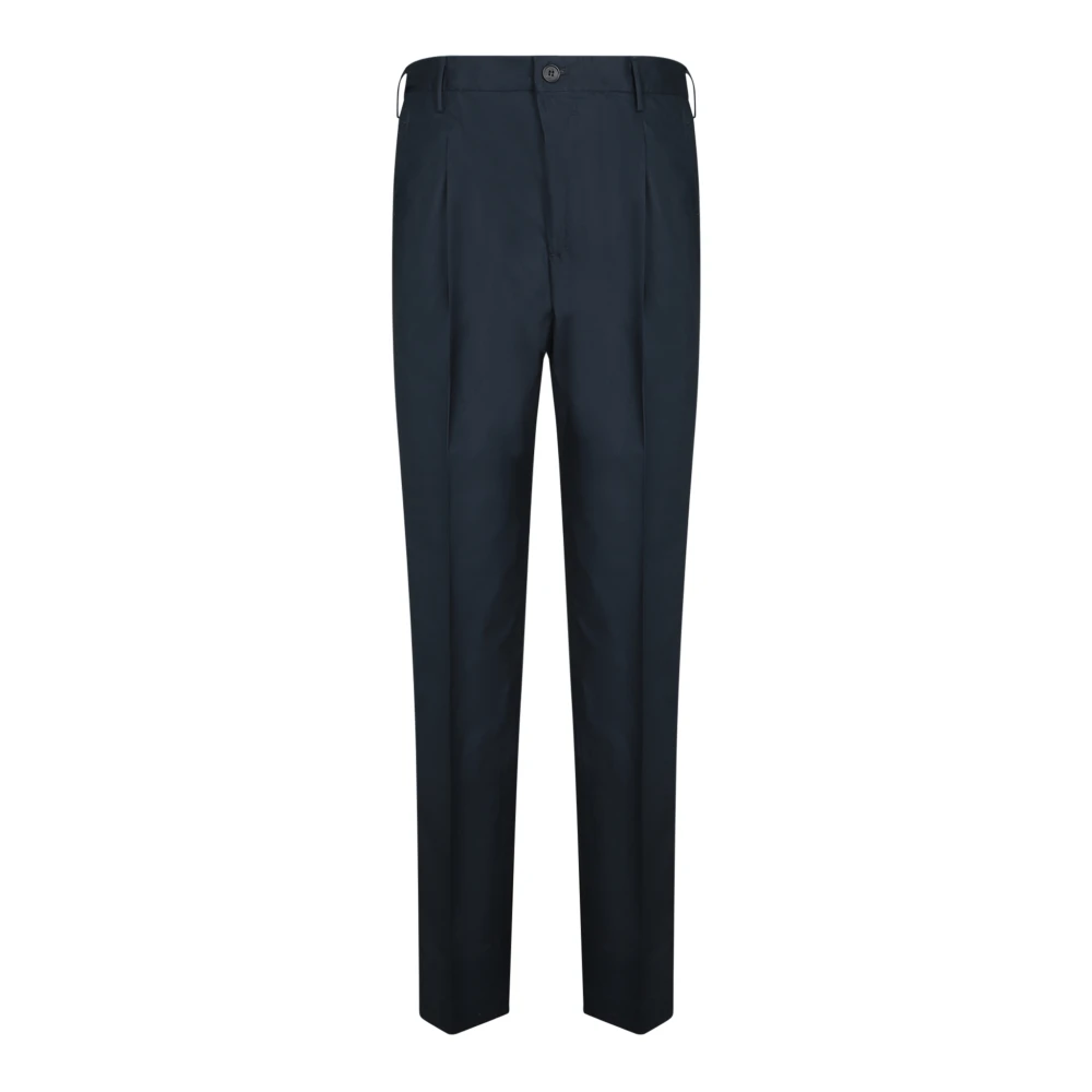 Incotex Men's Blue Suit Trousers, Xl, White Carrot Cut Trousers