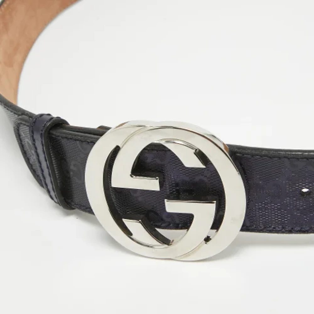 Gucci Vintage Pre-owned Coated canvas belts Purple Heren