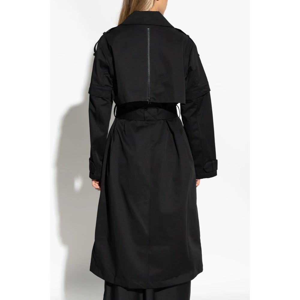 AllSaints Trench Coat Clyde Black Dames