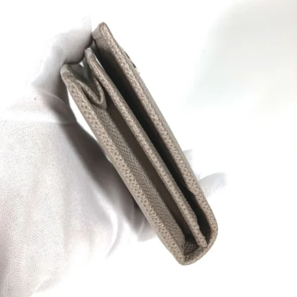 Bvlgari Vintage Pre-owned Leather wallets Gray Dames