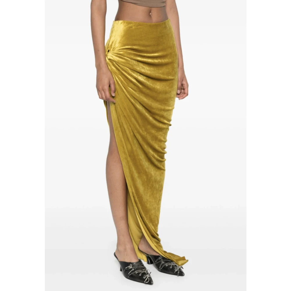 Rick Owens Edfu Acid Rok Twist Stijl Yellow Dames