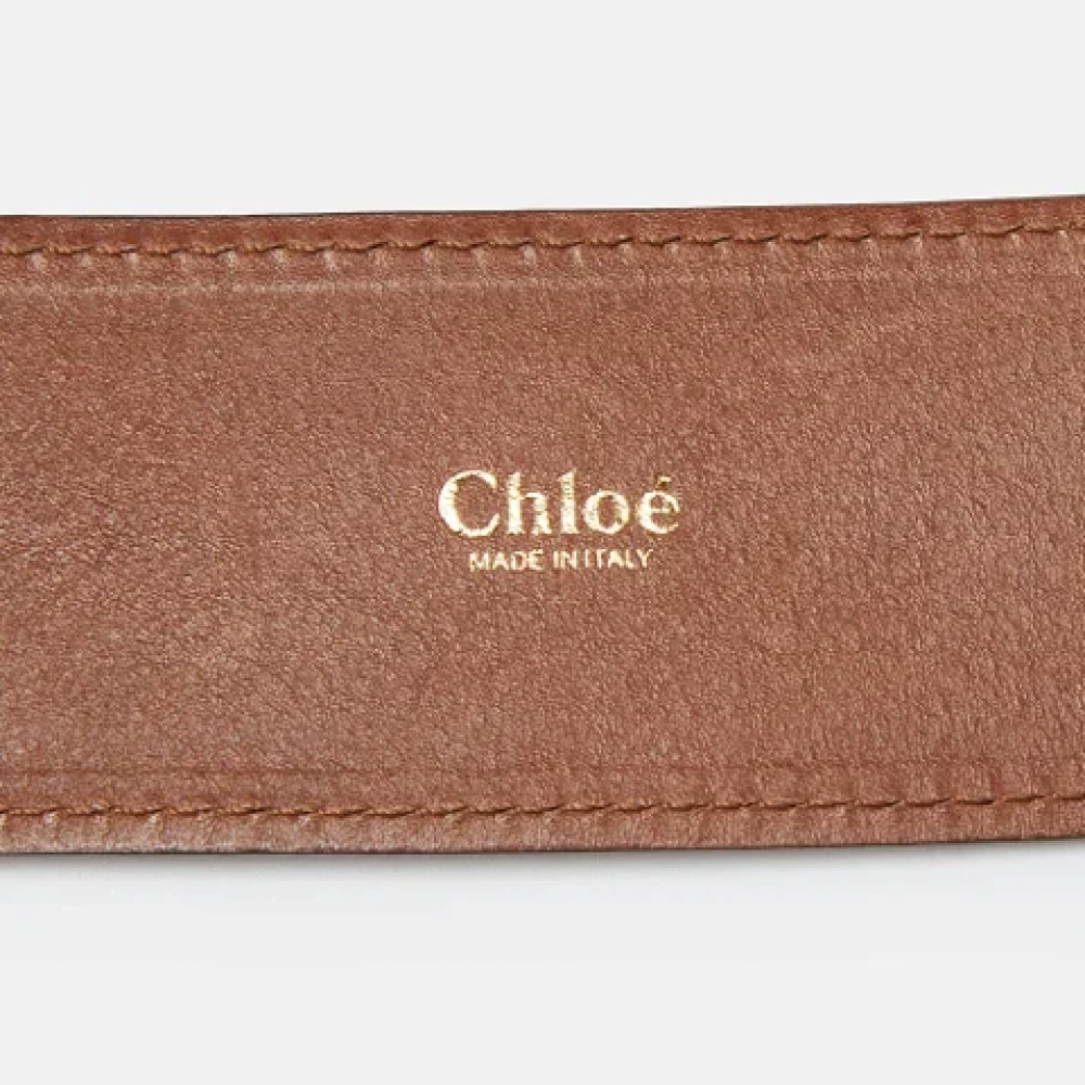 Chloé Pre-owned Leather belts Brown Dames