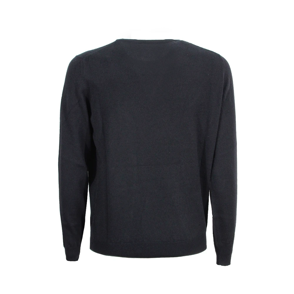 BRUNELLO CUCINELLI Zwarte Cashmere Crew-Neck Sweater Black Heren