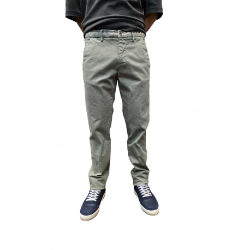 Mason's Mannelijk Groente Stretch Katoen Chino Gestreepte Riem Winterbroek