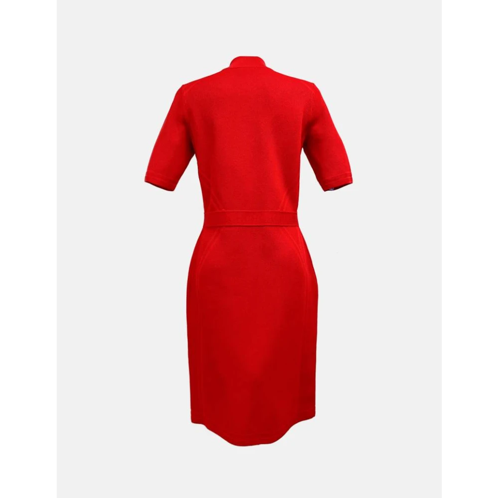 Carolina Herrera Rode Neopreen Stijl Midi Jurk Red Dames