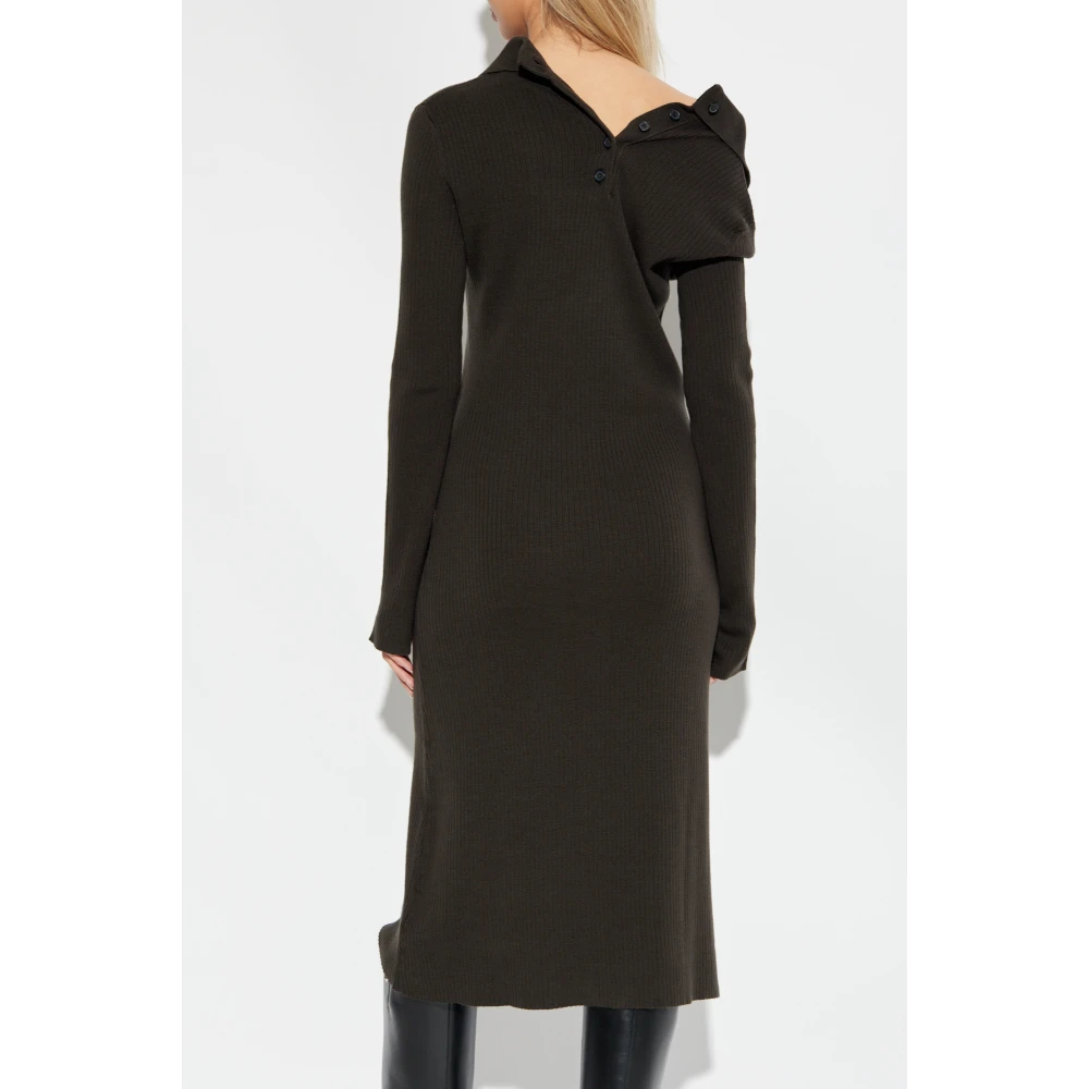 Courrèges Geribbelde jurk Brown Dames