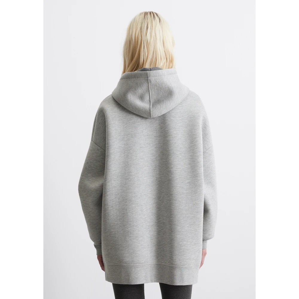 Marc O'Polo Scuba logo hoodie relaxed Gray Dames