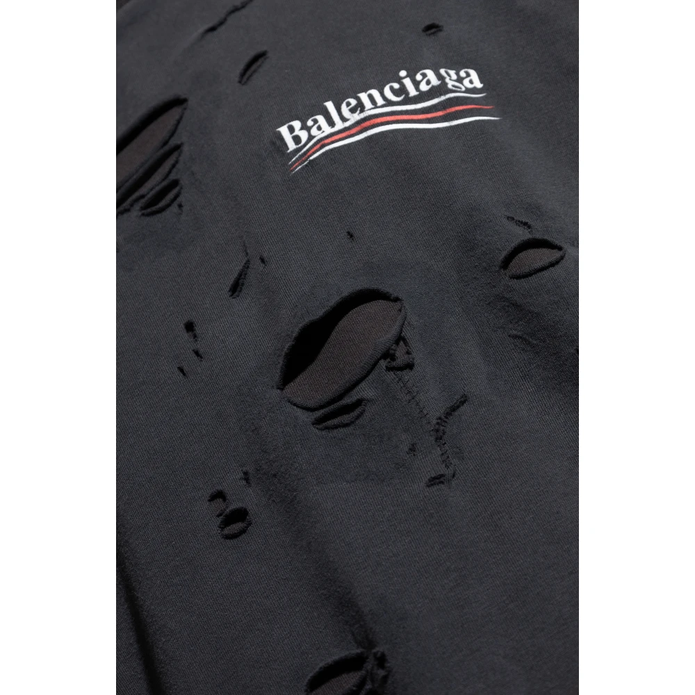 Balenciaga T-shirt met logo Black Heren