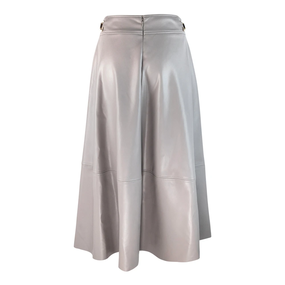 Liu Jo Geplooide Grijze Rok Metalen Detail Gray Dames