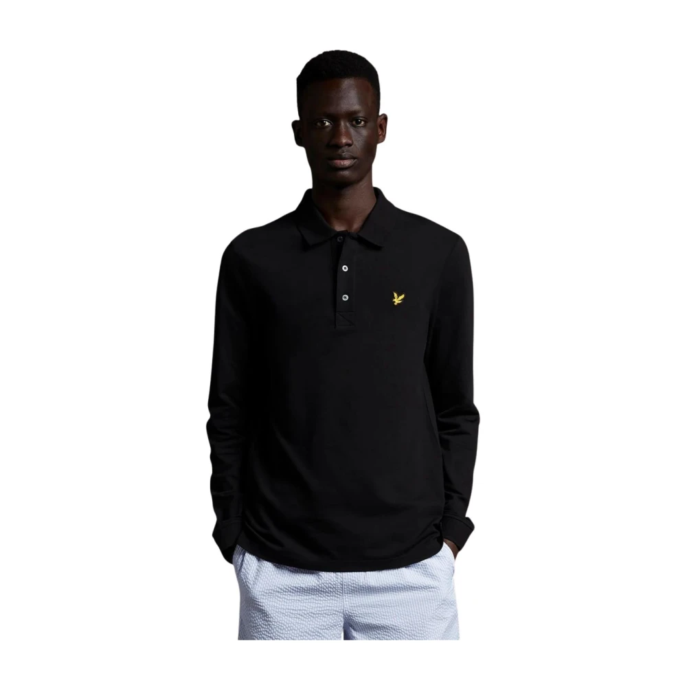 Lyle & Scott Uomo Nero Polo A Maniche Lunghe - Immagine 2