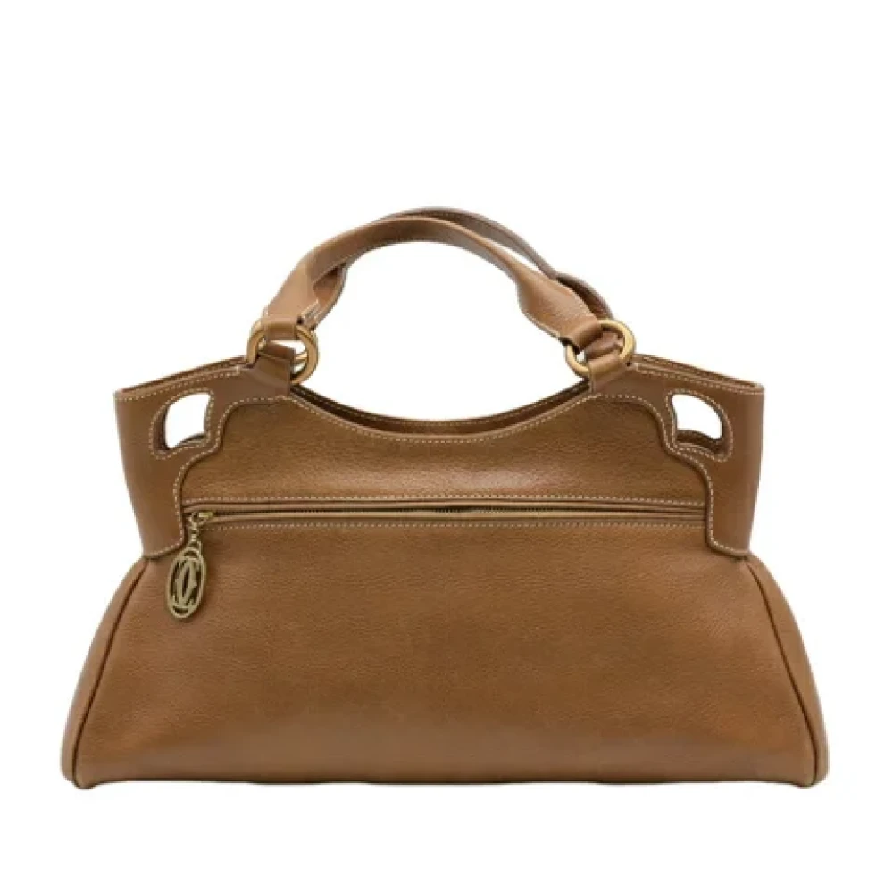 Cartier Vintage Pre-owned Leather handbags Brown Dames