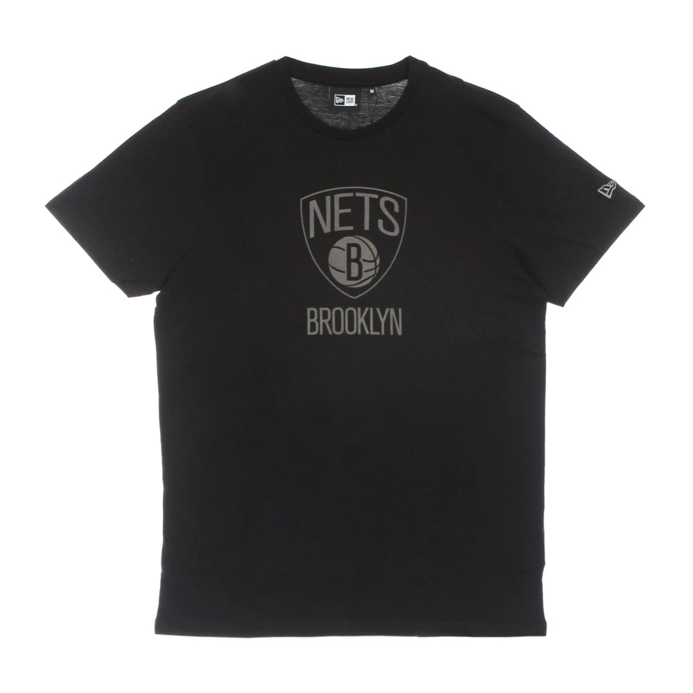 New era Brooklyn Nets Reflecterende Print Tee Zwart Black Heren