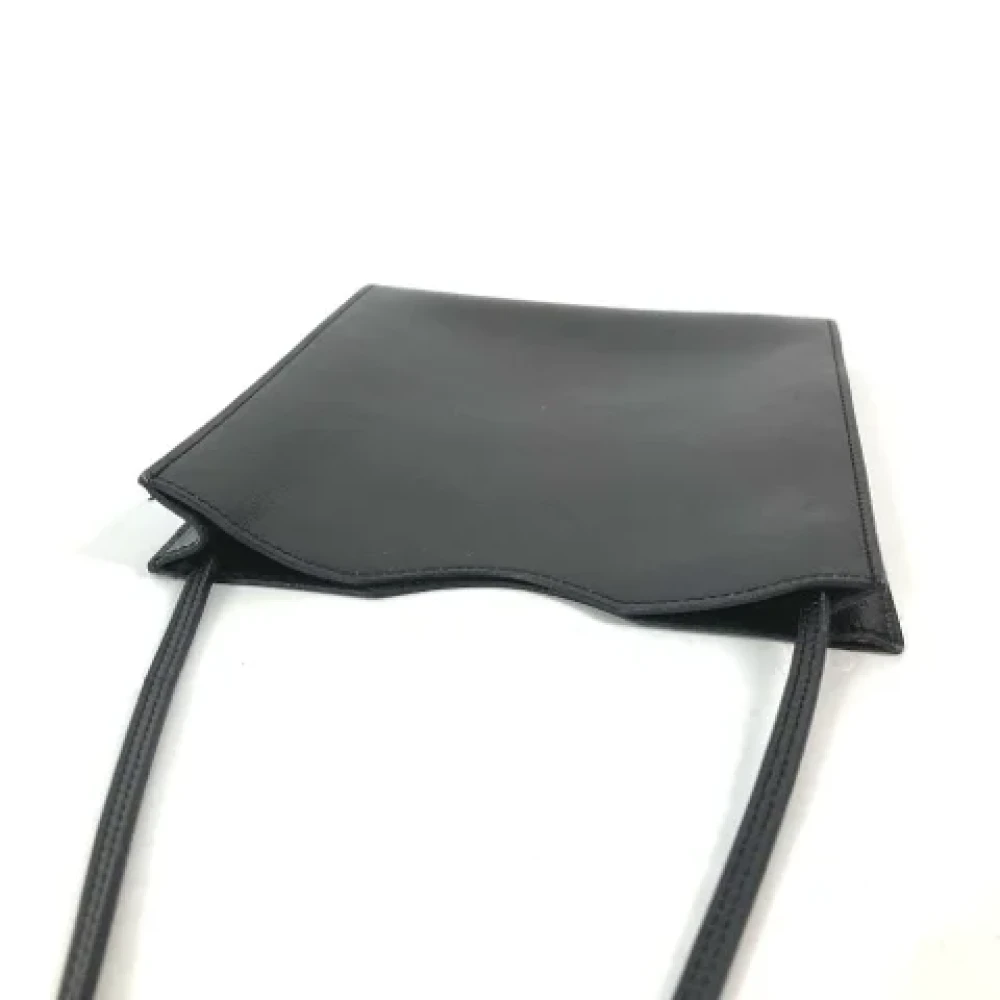 Hermès Vintage Pre-owned Leather crossbody-bags Black Dames